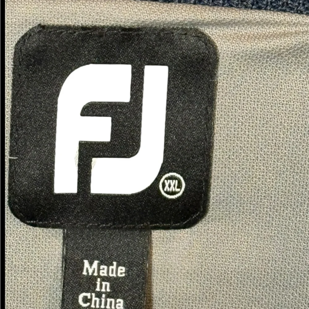 FJ XXL Blue Quarter Zip Wool Blend Golf Pullover Sweater